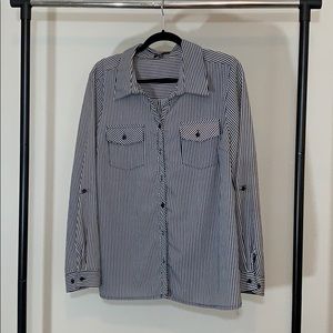 Black & White Striped Blouse